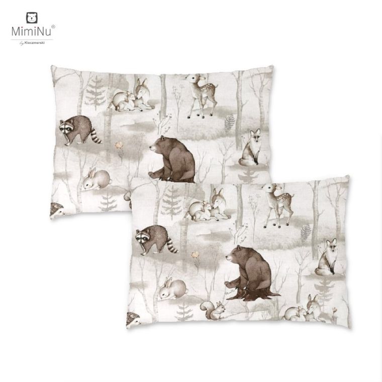 MimiNu, Leśna Kraina, poszewka na poduszkę, 40-60 cm, 2 szt.