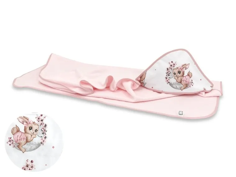 MimiNu, Lili, okrycie kąpielowe, pudrowy róż, 100-100 cm