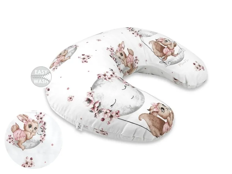 MimiNu, Lili, poduszka do karmienia, pudrowy róż