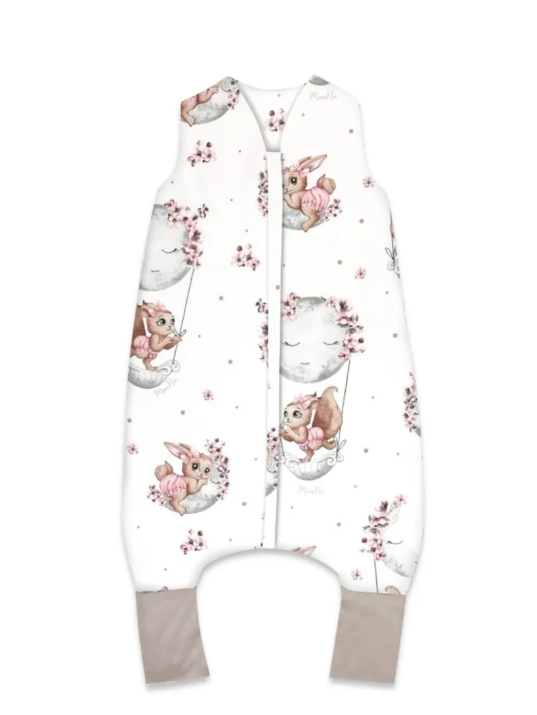 MimiNu, Lili, śpiworek do spania z nogawkami, pudrowy róż, całoroczny, TOG 2-2.5, rozmiar M, 2-6 l
