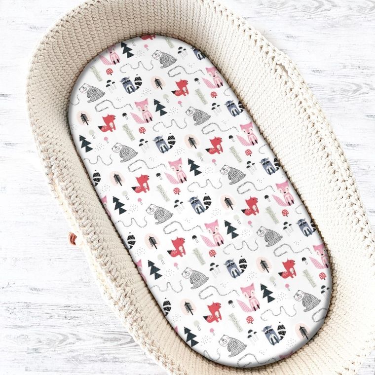 MimiNu, Lisek, prześcieradło do kołyski, 40-90 cm