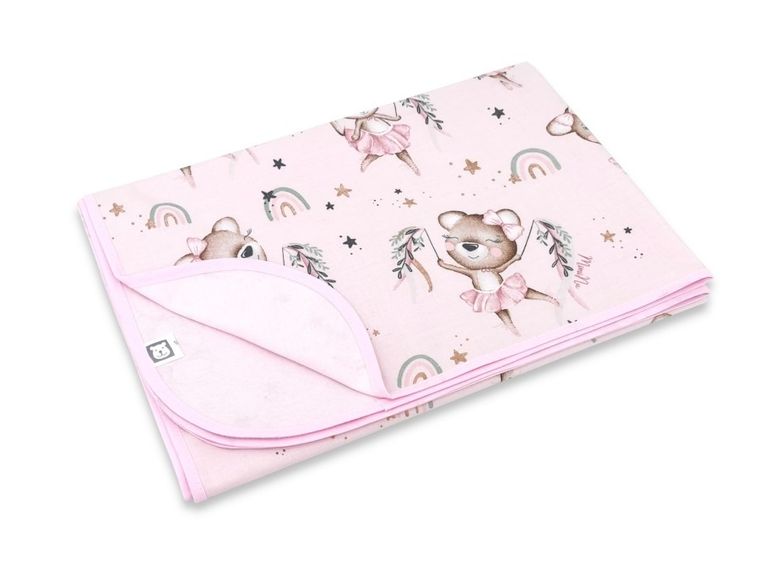 MimiNu, Little Ballerina kocyk, jersey, róż, 75-100 cm