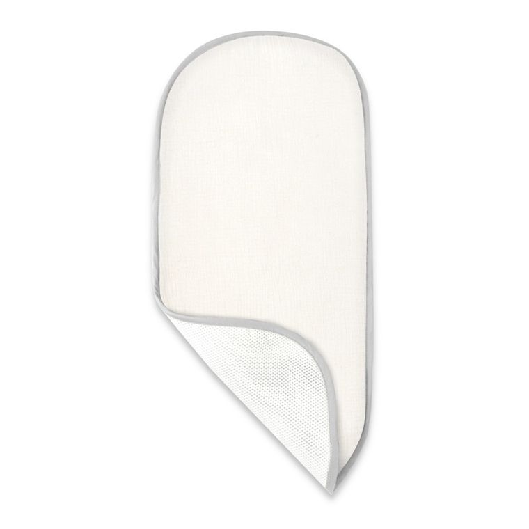 MimiNu, materacyk oddychający do gondoli, muślin, śmietanka