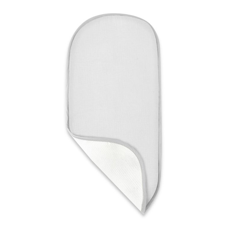 MimiNu, materacyk oddychający do gondoli, muślin, szary