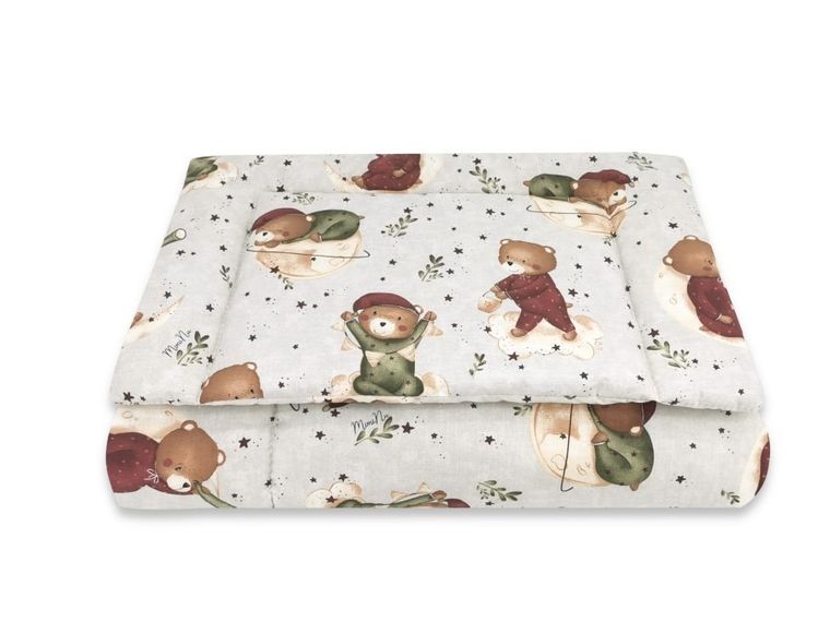 MimiNu, Miś na Księżycu, 2-częściowy komplet pościeli z wypełnieniem, 135-100 cm
