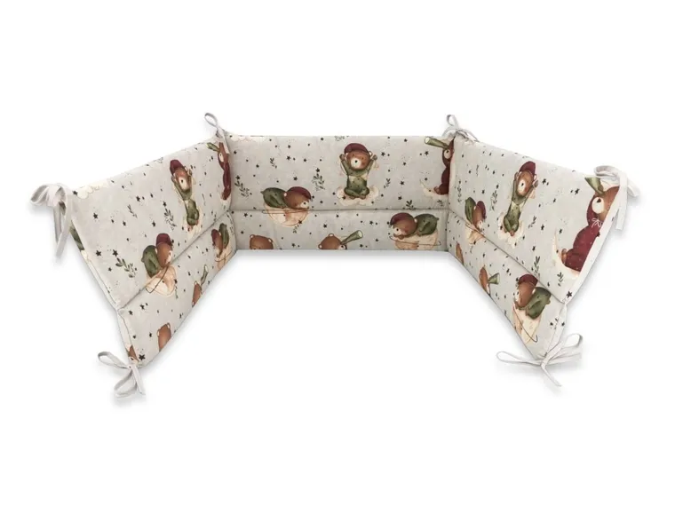 MimiNu, Miś na Księżycu, ochraniacz do łóżeczka, na troczki, 30-180 cm