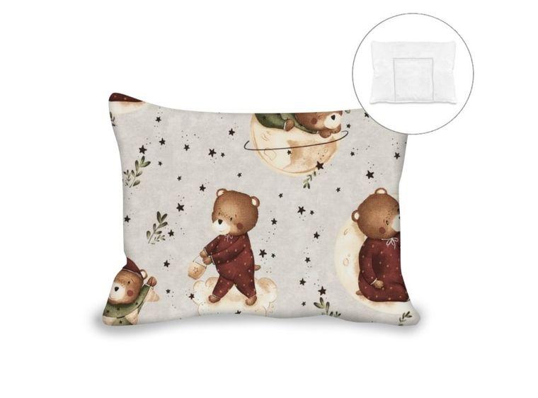 MimiNu, Miś na Księżycu, poduszka z poszewką, 30-40 cm