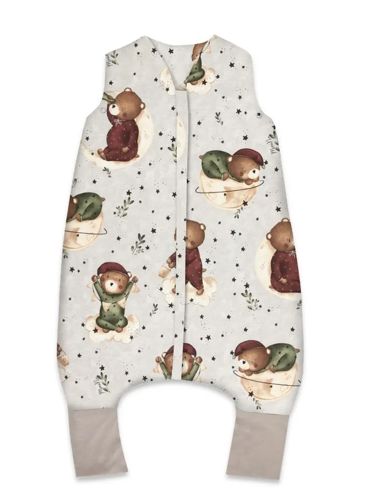 MimiNu, Miś na Księżycu, śpiworek do spania z nogawkami, letni, TOG 0.5, rozmiar S, 1-2.5 l