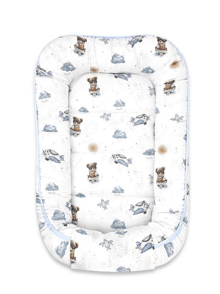 MimiNu, Misie, kokon, gniazdo niemowlęce, błękit, 55-75 cm