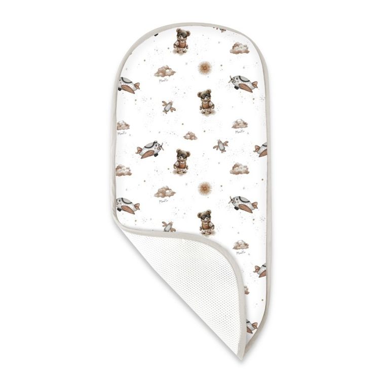 MimiNu, Misie, materac do gondoli z siateczki 3D, beż