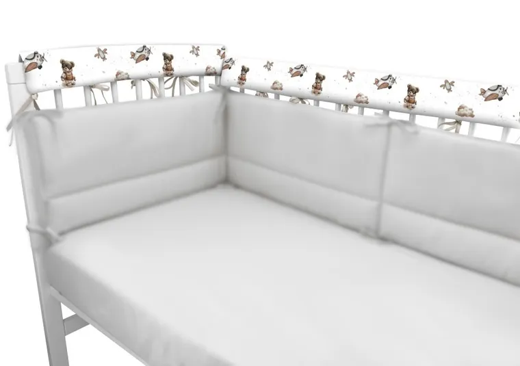 MimiNu, Misie, ochraniacz na barierki, beż, 120-20 cm