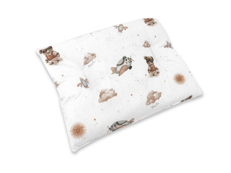 MimiNu, Misie, poduszka bawełniana, beż, 30-40 cm