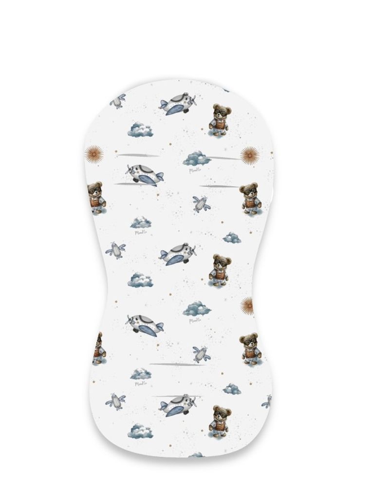 MimiNu, Misie, wkładka uniwersalna, bawełna, błękit, 35-70 cm