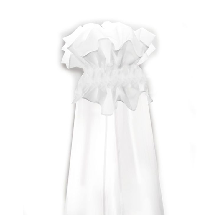 MimiNu, moskitiera z tiulu do łóżeczka, biała