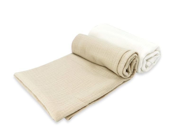 MimiNu, muślinowa pieluszka, 80-80 cm, 2 szt.