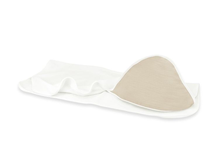 MimiNu, muślinowe okrycie kąpielowe, ciepły beż, 80-80 cm