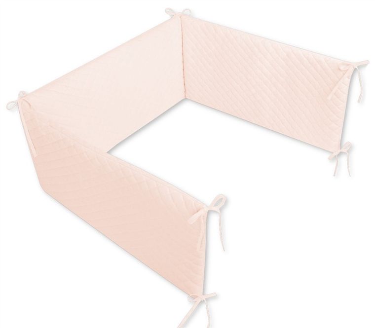 MimiNu, ochraniacz do łóżeczka, velvet pikowany, magnolia, 30-180 cm