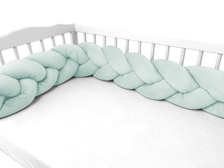 MimiNu, ochraniacz warkocz, velvet, zimna mięta, 240-250 cm