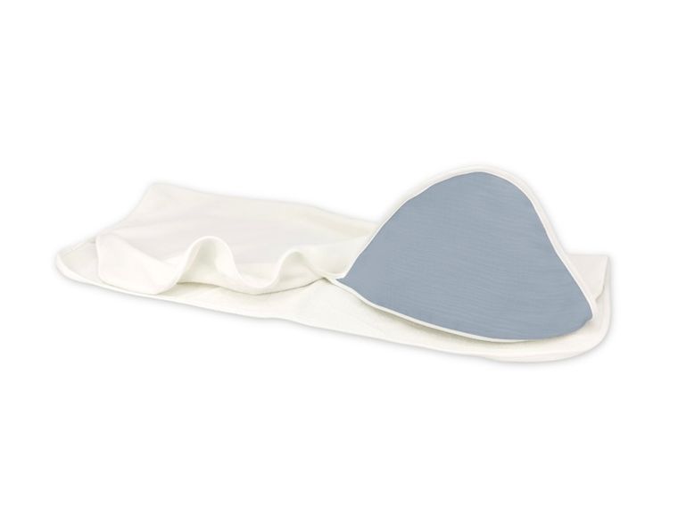 MimiNu, okrycie kąpielowe, muślin, jeans, 100-100 cm