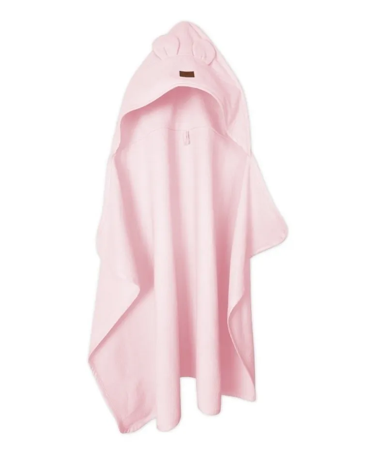 MimiNu, okrycie kąpielowe z kapturkiem, termofrotte, róż, 85-120 cm