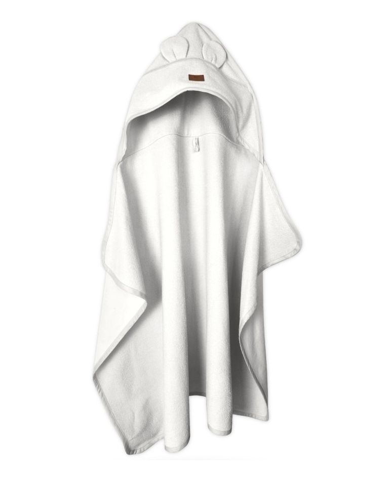 MimiNu, okrycie kąpielowe z kapturkiem, termofrotte, śmietanka, 85-120 cm