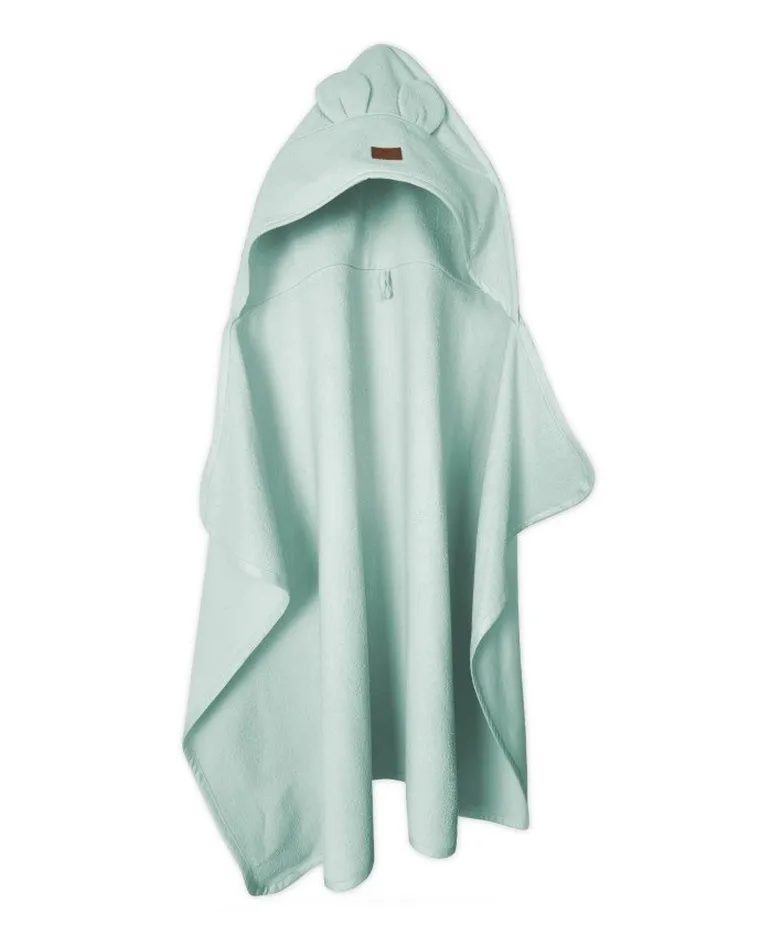 MimiNu, okrycie kąpielowe z kapturkiem, termofrotte, zimna mięta, 85-120 cm