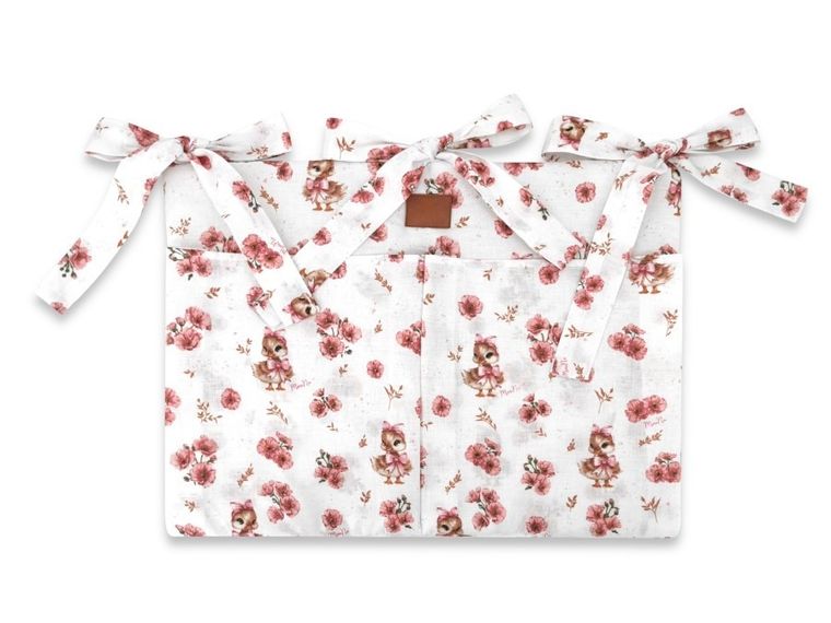 MimiNu, Oslo, Kaczuszki, przybornik bawełniany, pudrowy róż