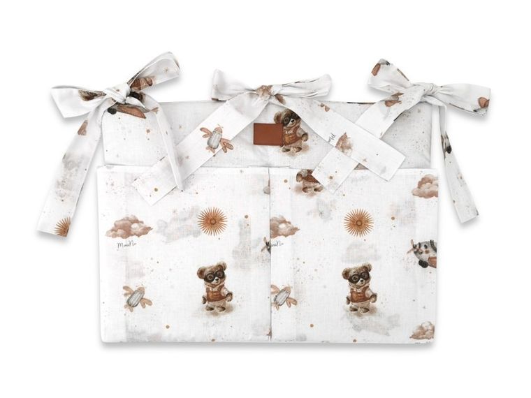 MimiNu, Oslo, Misie, przybornik bawełniany, beż