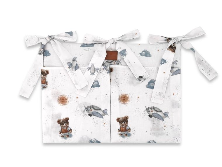 MimiNu, Oslo, Misie, przybornik bawełniany, błękit