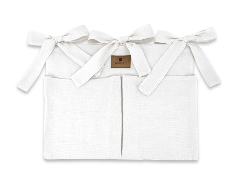 MimiNu, Oslo, przybornik muślinowy, śmietanka