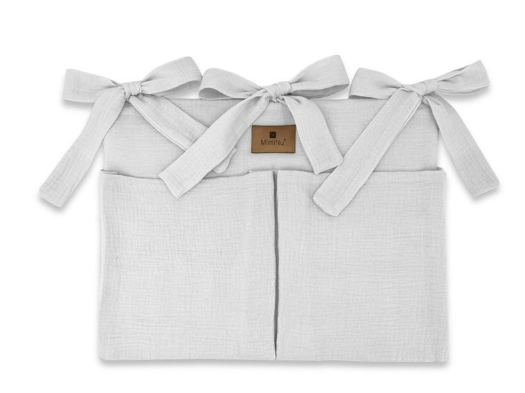 MimiNu, Oslo, przybornik muślinowy, szary