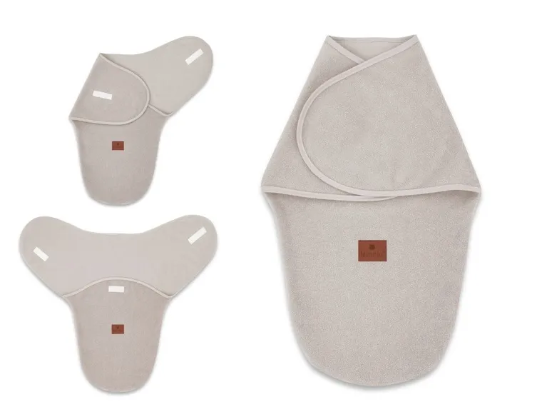 Miminu, otulacz dla noworodka do spania, śpiworek, termofrotte, beż, TOG 0.5, 56-32 cm