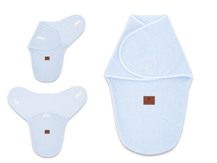 Miminu, otulacz dla noworodka do spania, śpiworek, termofrotte, błękit, TOG 0.5, 56-32 cm