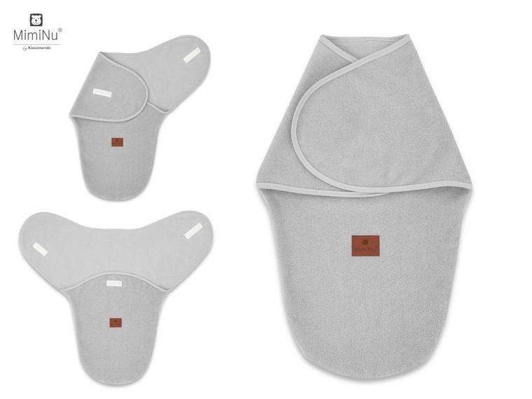 Miminu, otulacz dla noworodka do spania, śpiworek, termofrotte, szary, TOG 0.5, 56-32 cm