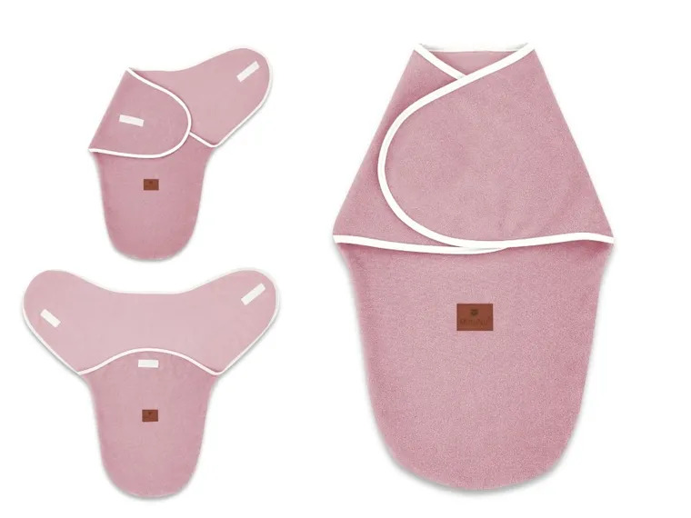 MimiNu, otulaczek do spania, antykolkowy, termofrotte, malina, 56-52 cm