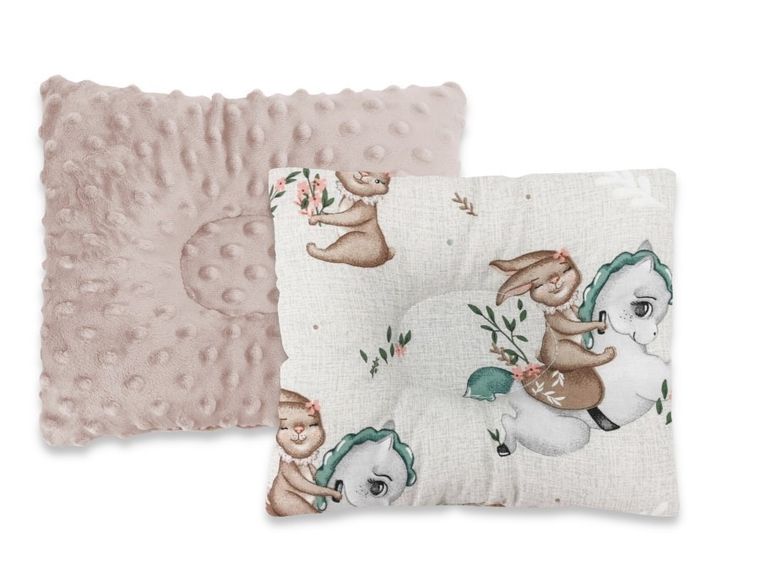 MimiNu, Petite, Karuzela, profilowana poduszka bawełniana, minky, beż