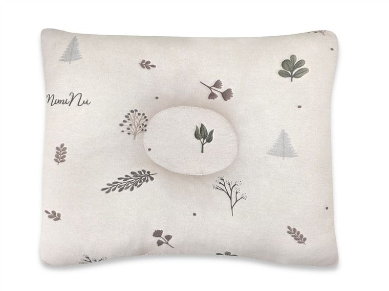 MimiNu, Petite, Soft, profilowana poduszka, listki, 23-26 cm