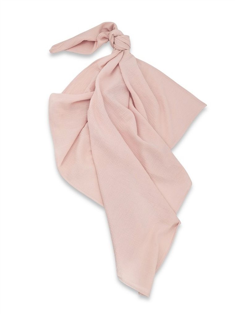 MimiNu, pielucha muślinowa, otulacz, pudrowy róż, 120-120 cm