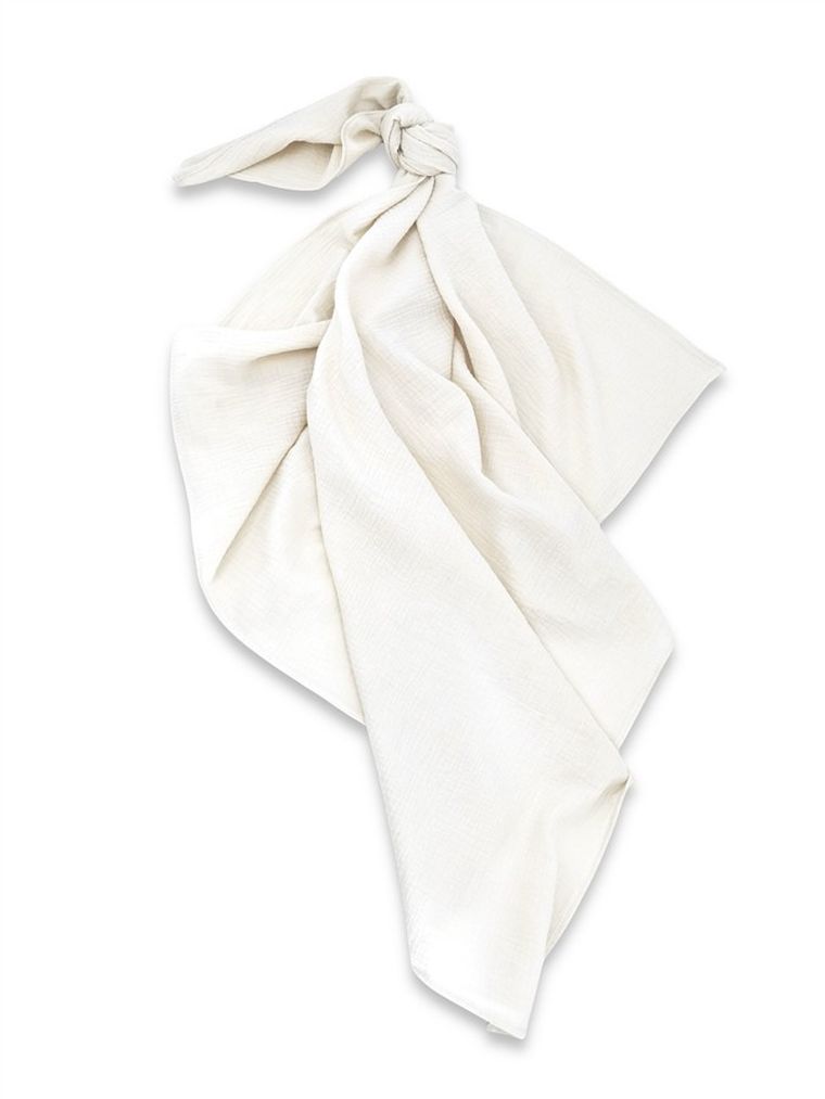 MimiNu, pielucha muślinowa, otulacz, śmietanka, 120-120 cm