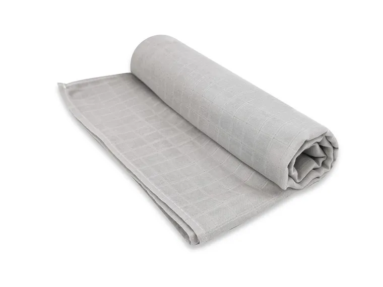 MimiNu, pielucha muślinowa, szary, 120-120 cm