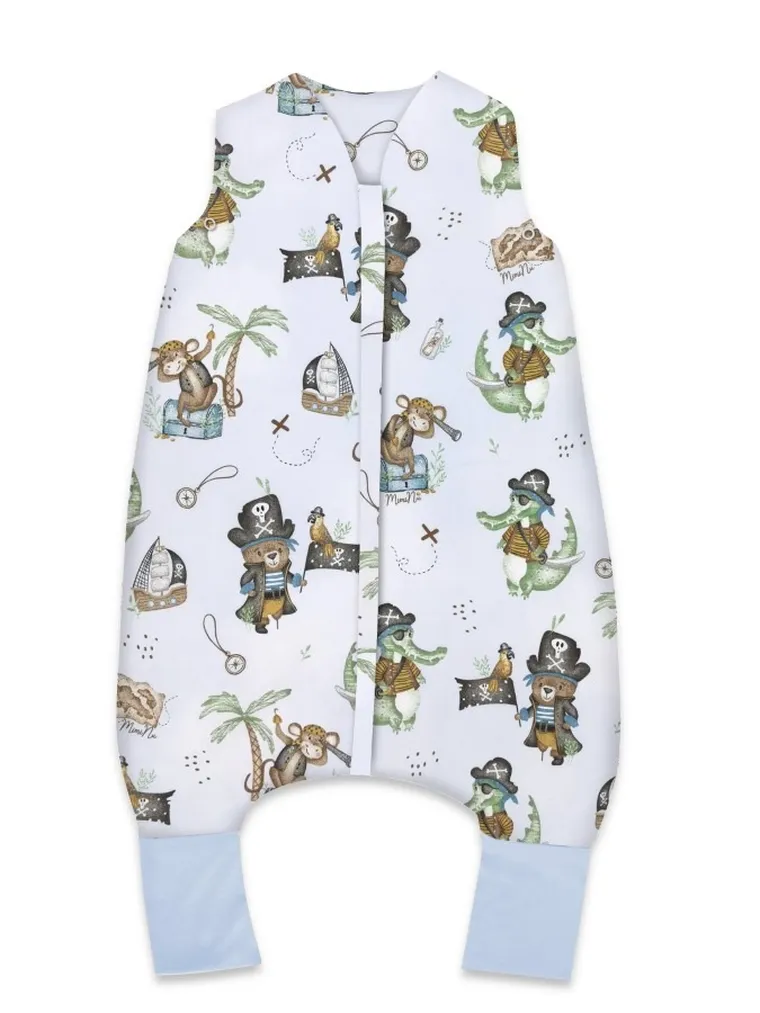 MimiNu, Piraci, śpiworek do spania z nogawkami, błękit, całoroczny, TOG 2-2.5, rozmiar S, 1-2.5 l