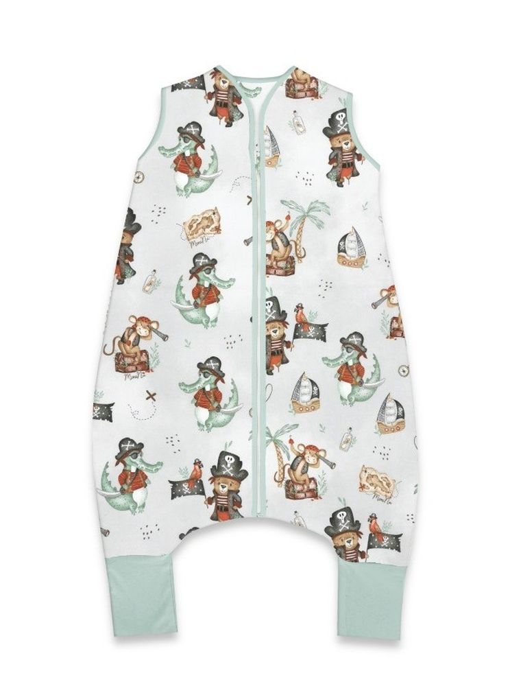MimiNu, Piraci, śpiworek do spania z nogawkami, natural, całoroczny, TOG 2-2.5, rozmiar S, 1-2.5 l