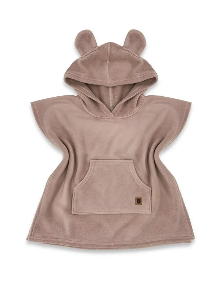 MimiNu, ponczo kąpielowe, bambus, mokka, 1-4 lata, rozmiar S, 49-51 cm