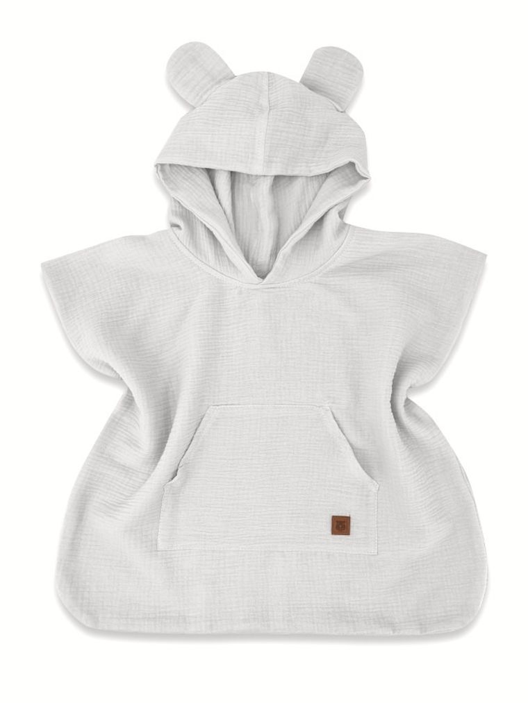 MimiNu, ponczo plażowe, szybkoschnące, rozmiar 1-4, muślin, szary