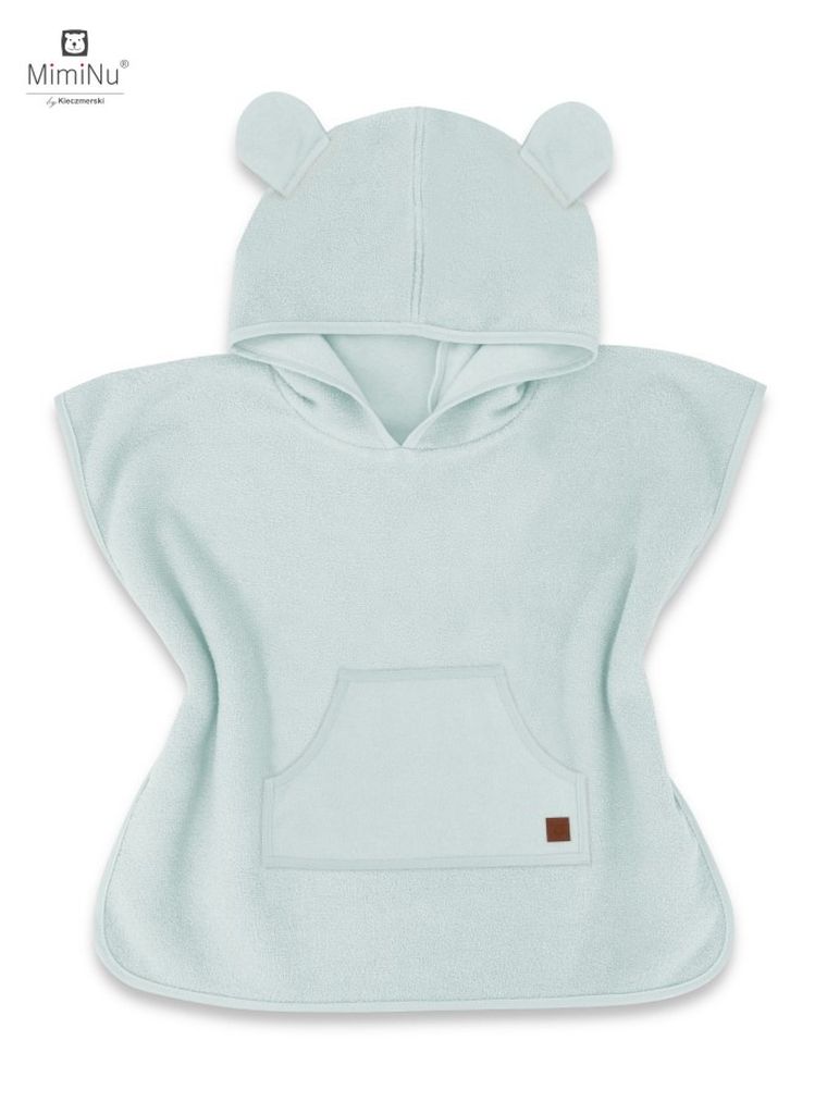 MimiNu, ponczo termofrotte z kieszonką, mięta, 4-7 l.
