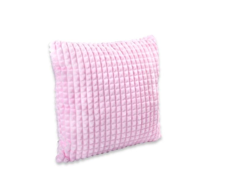 MimiNu, poszewka na poduszkę, minky, róż, 40-40 cm