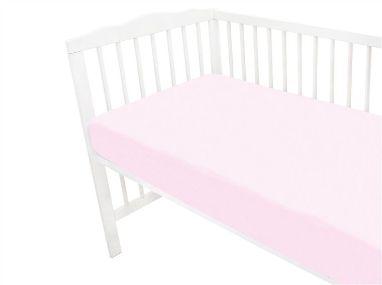 MimiNu, prześcieradło, jersey, pudrowy róż, 120-60 cm, 2 szt.