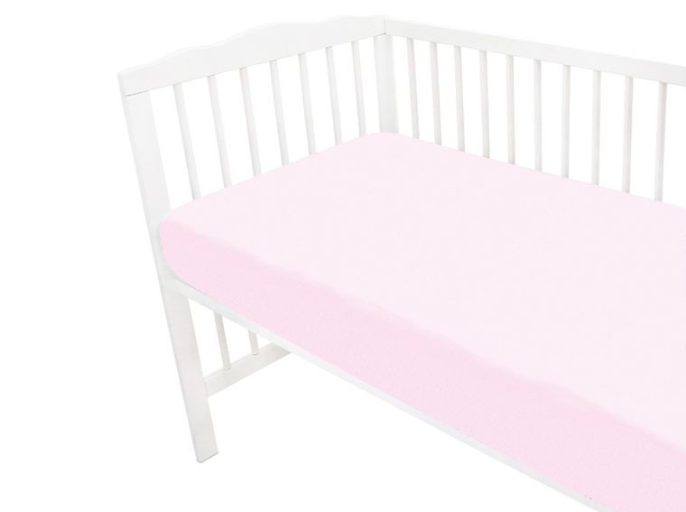 MimiNu, prześcieradło, jersey, róż, 120-60 cm, 2 szt.