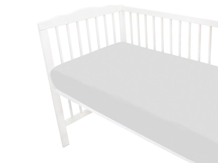 MimiNu, prześcieradło jersey z gumką, szare, 60-120 cm