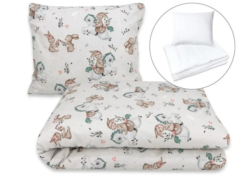 MimiNu, Quattro, Karuzela, 2-częściowy komplet pościeli z wypełnieniem, 100-160 cm